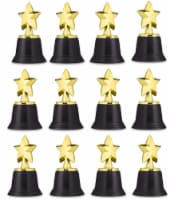 Neliblu Gold Star Trophies for Awards (Bulk Pack of 12)