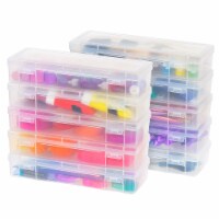IRIS USA 10Pack Large Plastic Art Craft Supply Organizer Storage Containers, Latching Lid