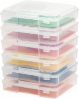 IRIS USA 6Pack 8.5 x 11 Portable Project Case Container with Snap-Tight Latch, Clear