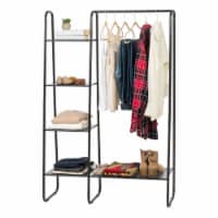 IRIS USA Metal Garment Rack for Hanging and Displaying Clothes, Black