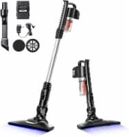 IRIS USA Rechargeable Cordless Stick Vacuum Cleaner, Cyclone Suction Vacuum with Washable