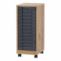 IRIS USA Wooden Multifunctional Storage, Office Supply Drawers Cart, Ash Brown