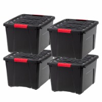 RIS USA 14.5 Quart Plastic Storage Bin with Latching Lid, Stackable, Clear,  4 Pack, 4 Units - Kroger