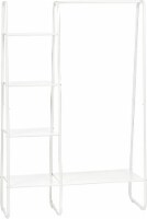 IRIS USA Metal Garment Rack for Hanging and Displaying Clothes, White