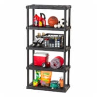 IRIS USA 5-Tier Large Shelving Unit, Black