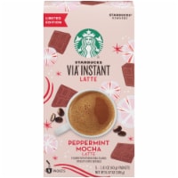 Starbucks VIA Instant Peppermint Mocha Latte Coffee Beverage Mix Packets Perspective: Main