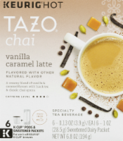 Tazo Chai Vanilla Caramel Latte Black Tea K Cup Pods Perspective: Main