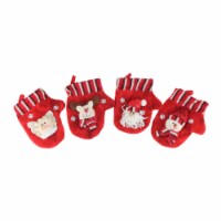 CMI Pack of 10 Red Christmas Stocking and Gift Bag Set 14.5