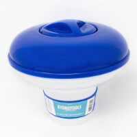 Swim Central 31482165 10 in. Adjustable Floating Swimming Pool Chemical Dispenser, White & Bl