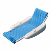Swim Central 31484186 66 in. Rippled Eva Float Swimming Pool Lounge Chair, Blue & White