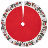 Northlight 48 Red and White Jolly Snowman Christmas Tree Skirt