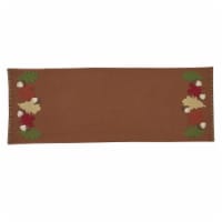 Park Designs Leaves Felt Table Runner - 36'' L - Brown