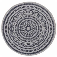 Split P Zuri Medallion Printed Round Placemat Set - Navy