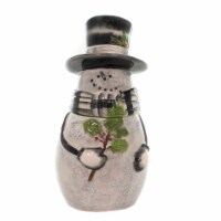 Tabletop Sketchbook Snowman Cookie Jar Ceramic Christmas Holly Top Hat 9990696