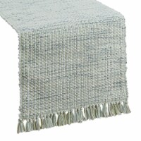 Park Designs Basketweave Table Runner 13X54 Barely Blue Perspective: Main