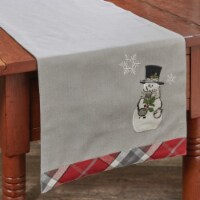 Park Designs Snowman And Holly Table Runner - 36''L - Gray