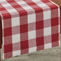 Park Designs Buffalo Check Backed Red and Cream Table Runner 13 x 36