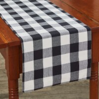 Park Designs Buffalo Check Backed Table Runner - 54''L - Black & Cream