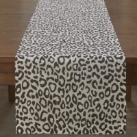 Split P Safari Leopard Table Runner - Black