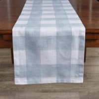 Split P Buffalo Check Watercolor Blue Mist Table Runner 15 x 54