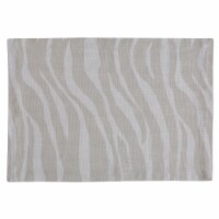 Split P Zebra Print Placemat Set - Gray