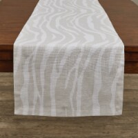 Split P Zebra Print Table Runner - 72''L - Gray