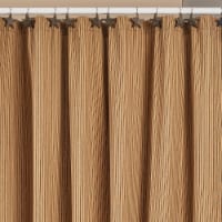 Park Designs Sturbridge Ticking Ruffle Black Shower Curtain 72 x 72