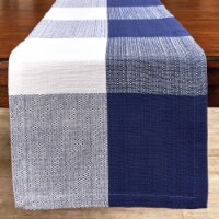 Split P Block Check Woven Table Runner 15  x 72