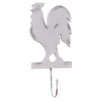 Park Designs Rooster Wood Single Hook Distressed Cream - Set of 2