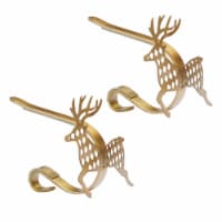 Split P Jumping Deer Stocking Hanger - Set of 2