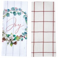 Park Designs Poinsettia Pine Poinsettia 2 Dishtowel Set