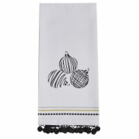 Split P Tidings & Tinsel Ornaments Decorative Dishtowel