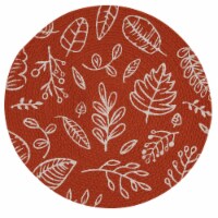Split P Leaf Round Placemat Sienna