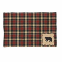 Park Designs Concord Black Bear Placemat Set - Red