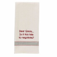 Park Designs Santa Too Late To Negotiate Dishtowel