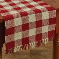 Park Designs Buffalo Check Table Runner - 36 L - Garnet