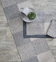 Criss Cross Slate Gray Table Runner - 1 piece