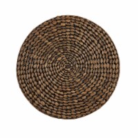 Split P Braided Hyacinth Round Placemat Set - Brown