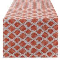 Split-P Watercolor Geo Table Runner - Coral