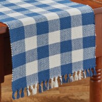 Park Designs Buffalo Check Table Runner - 36 L - China Blue