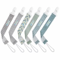 Enovoe Pacifier Clip 6-Pack - Multicolor Teething Ring Holder Clip