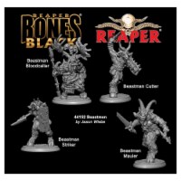 Reaper Miniatures REM44152 Bones Black-Beastmen Miniature Games - 4 Piece