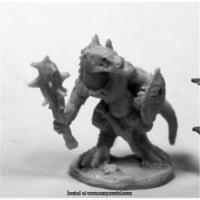 Reaper Miniatures REM77426 25mm Scale Lizardman with Club & Shield - Gene Van Horne