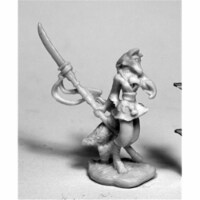 Reaper Miniatures REM77474 28 mm Dark Heaven Bones Dijoro, Female Kitsune W3 Pack Mint of Min