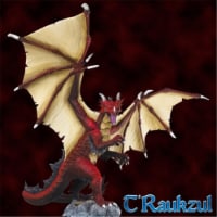 Reaper Miniatures REM77585 Bones T-Raukzul Heroic Scale Dragon Miniatures