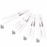 Wideskall 10 Pieces Universal Reciprocating Saw Blades Sawzall Blades 6 -8  Bi-Metal Wood