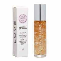 Summer Salt Body Love Essential Oil Roller | 24K Gold + Rose Quartz Crystals | 10ml