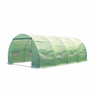 CB19153 20 x 10 x 7 ft. Portable Walk-In Garden Greenhouse, Deep Green