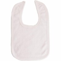 Bambini 1023 W 2-Ply Interlock White with White Trim Infant Bib