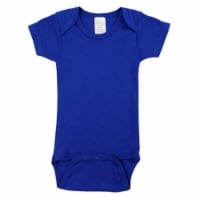Blue Interlock Short Sleeve Bodysuit Onezie